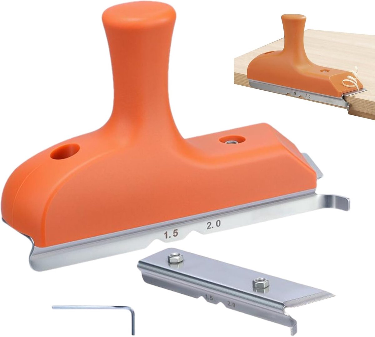 Randsnijder Handgereedschap - Schaafsnijder Trimmer - Houtbewerking Randen - Precisie Afwerking - 15 x 10 x 3.8 cm