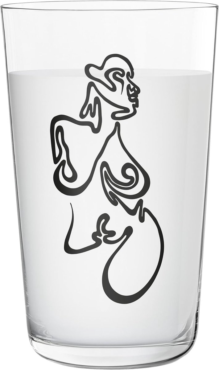 Melkglas Zwart - Drinkglas - Dranken Serveren - Klassiek Design - 78 cm - Zwart