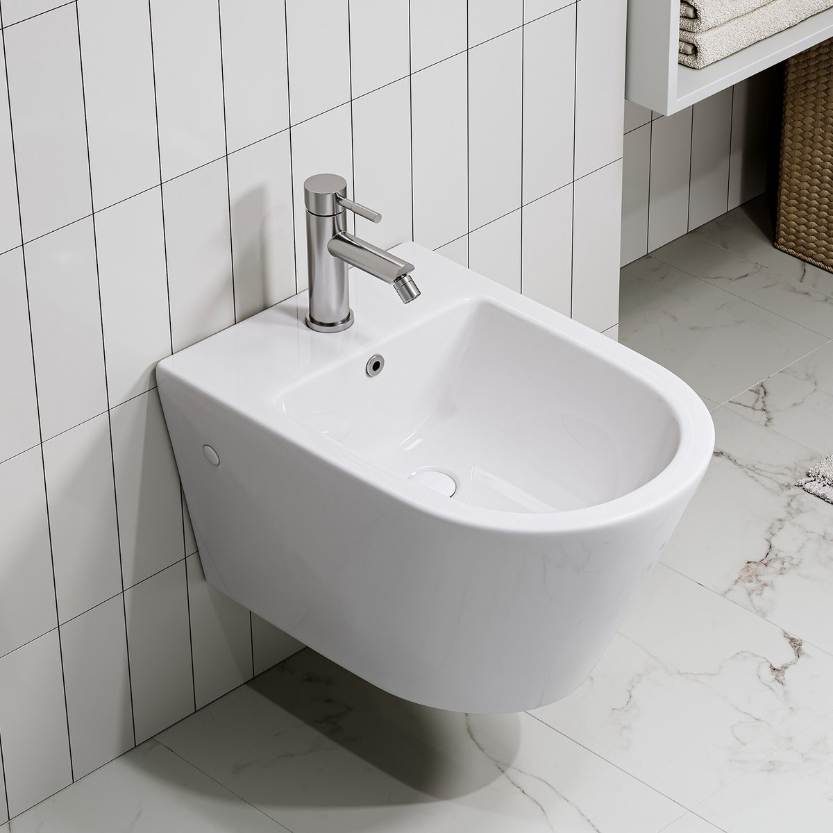 HOROW Wandgemonteerd bidet - Vrouwelijke Wassing - Keramisch Frameloos bidet