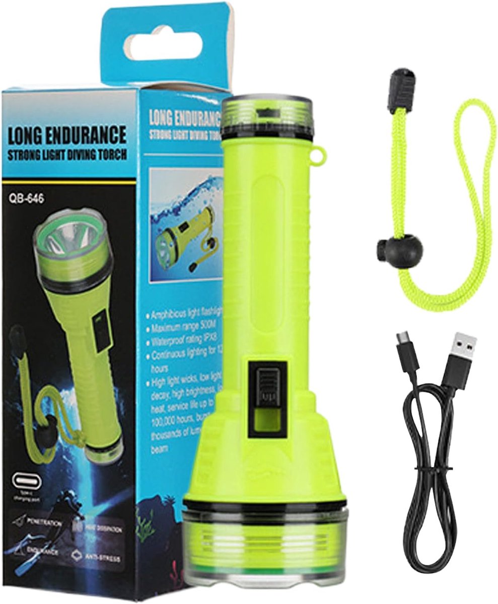 Duik Zaklamp - Onderwater Lamp - Duiken & Snorkelen - 200 Meter Diepte - 16.5 cm Lengte
