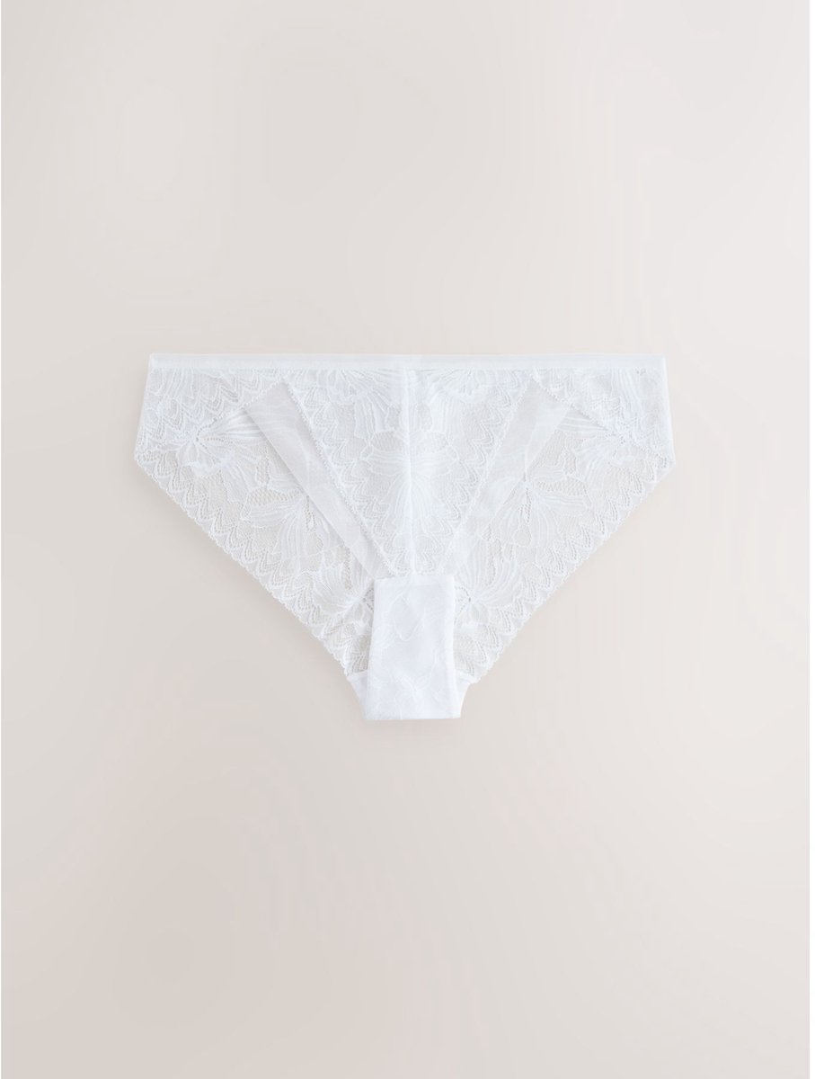 Next - Dames - Braziliaanse slip met kant - Wit
