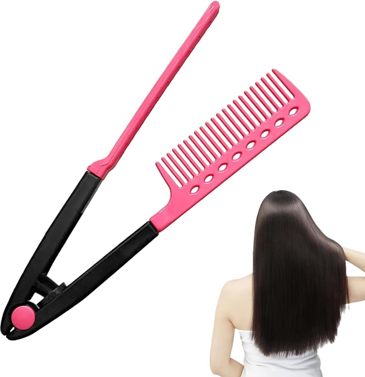 Stijlkam - Stijltang borstel - Reizen en feesten - Vereenvoudigt styling - 24.5 cm lang
