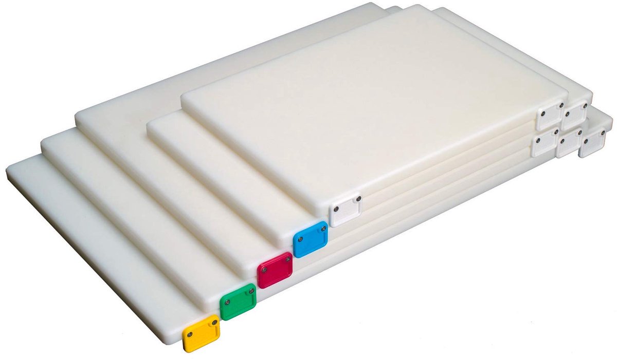 Snijplank - Hakplank Keuken - Voedsel Bereiden - HD Polyethyleen - 50x40x2 cm - Wit