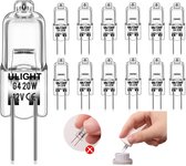 ULIGHT® 11-STUKS - G4 HALOGEEN LICHTBRON - 20 WATT - 12V - WARM WIT - DIMBAAR