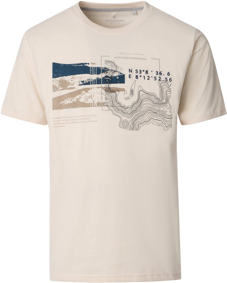 Casamoda T-Shirt Creme/wit maat XL