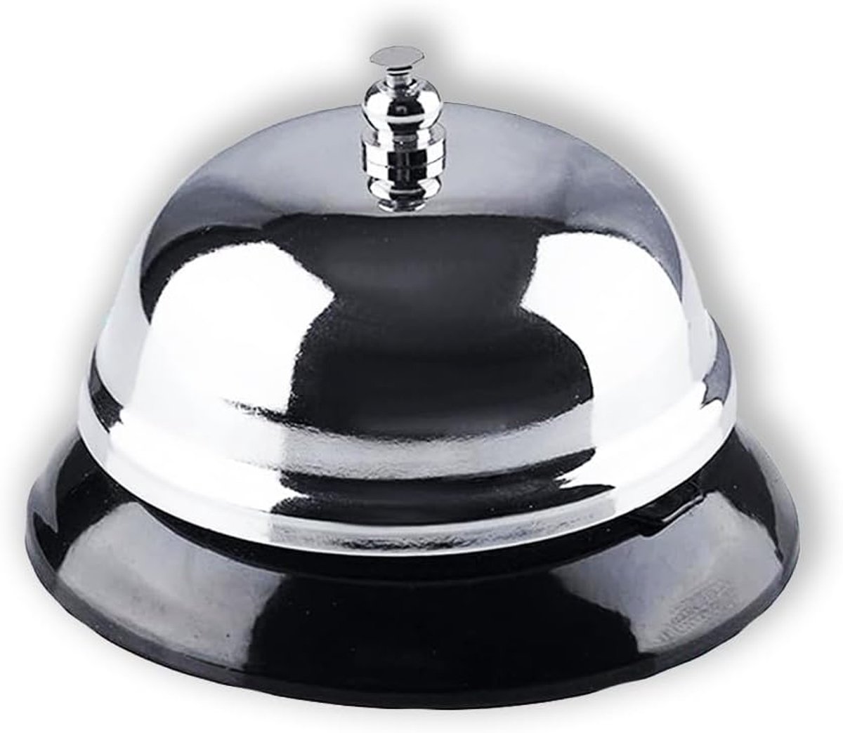 Tafelbel Metaal - Receptiebel Servicebel - Hotel Receptie - Gepolijst Metaal - 8.5 x 8.5 x 5.5 cm