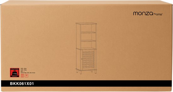 Monza Home® Badkamerkast Kolomkast Opbergkast - 167x39.5x30 cm - Vintage Bruin