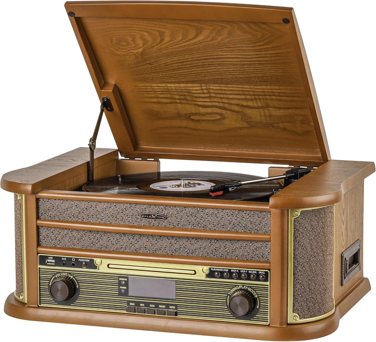 Retro Platenspeler Met Speakers – Ingebouwde Speakers – Platenspeler - analoog geluid