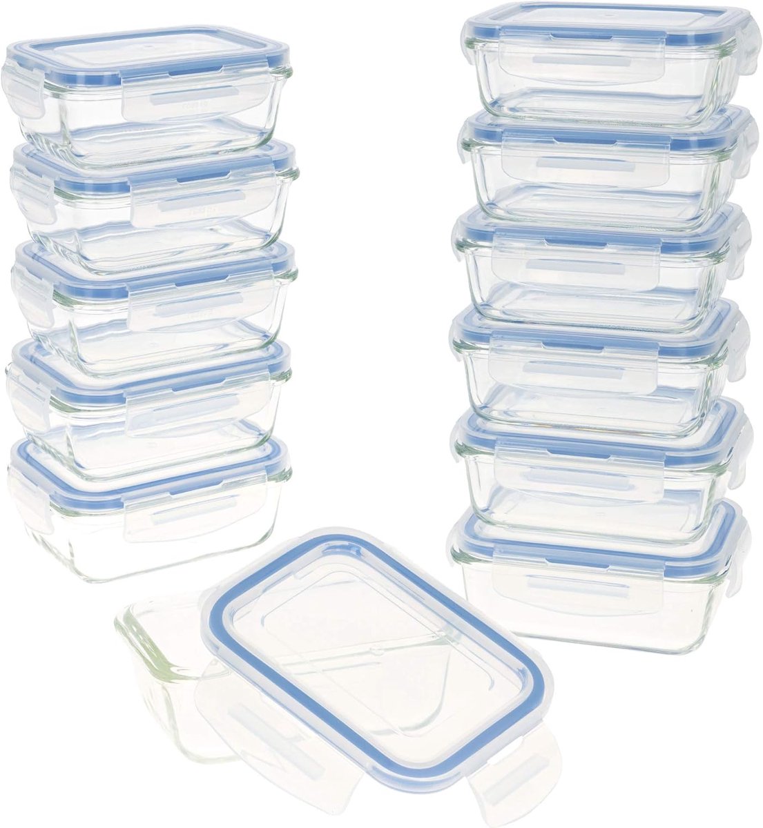 Glazen Vershoudbakjes - Glazen Opbergbakjes - Met Deksel - keukenhulp