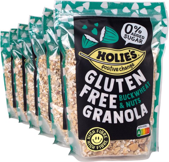 Holie's Glutenvrije Granola Buckwheat & Nuts 330gr - ontbijtgranen - suikervrij - gezond - vegan
