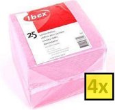 Ibex Huishouddoekjes - Roze - Multipak 4 x 25 stuks