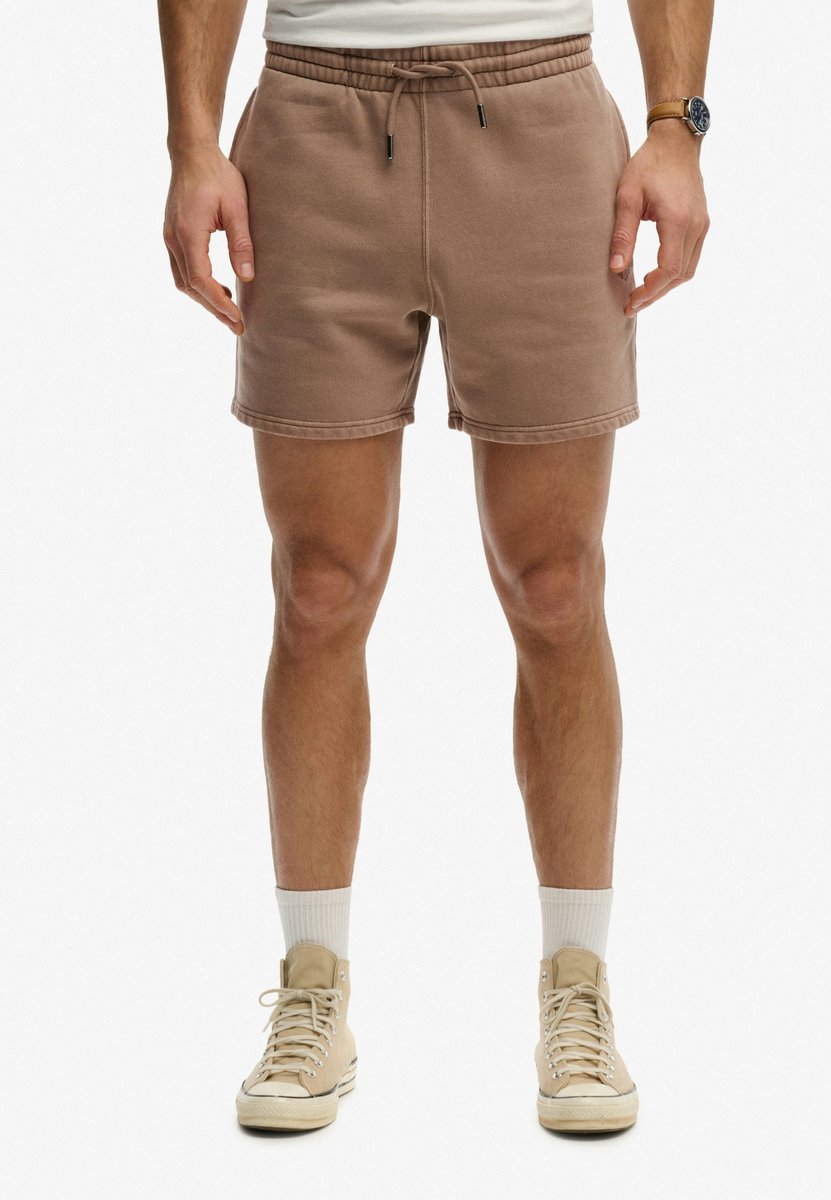 Superdry Micro Logo Shorts Heren Korte broeken Bruin