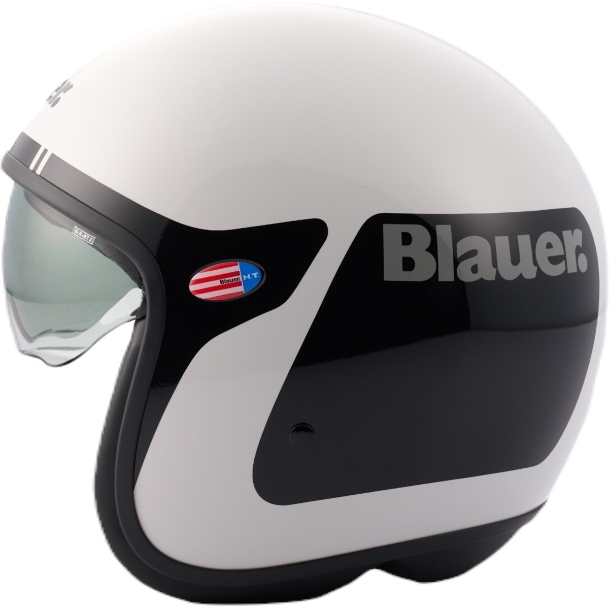Blauer Pilot GO Wit Zwart Jethelm - Helm
