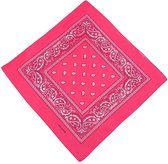 Loud and Clear® - Bandana - Boeren Zakdoek - Heren - Dames - Roze - Donker - 54x54cm
