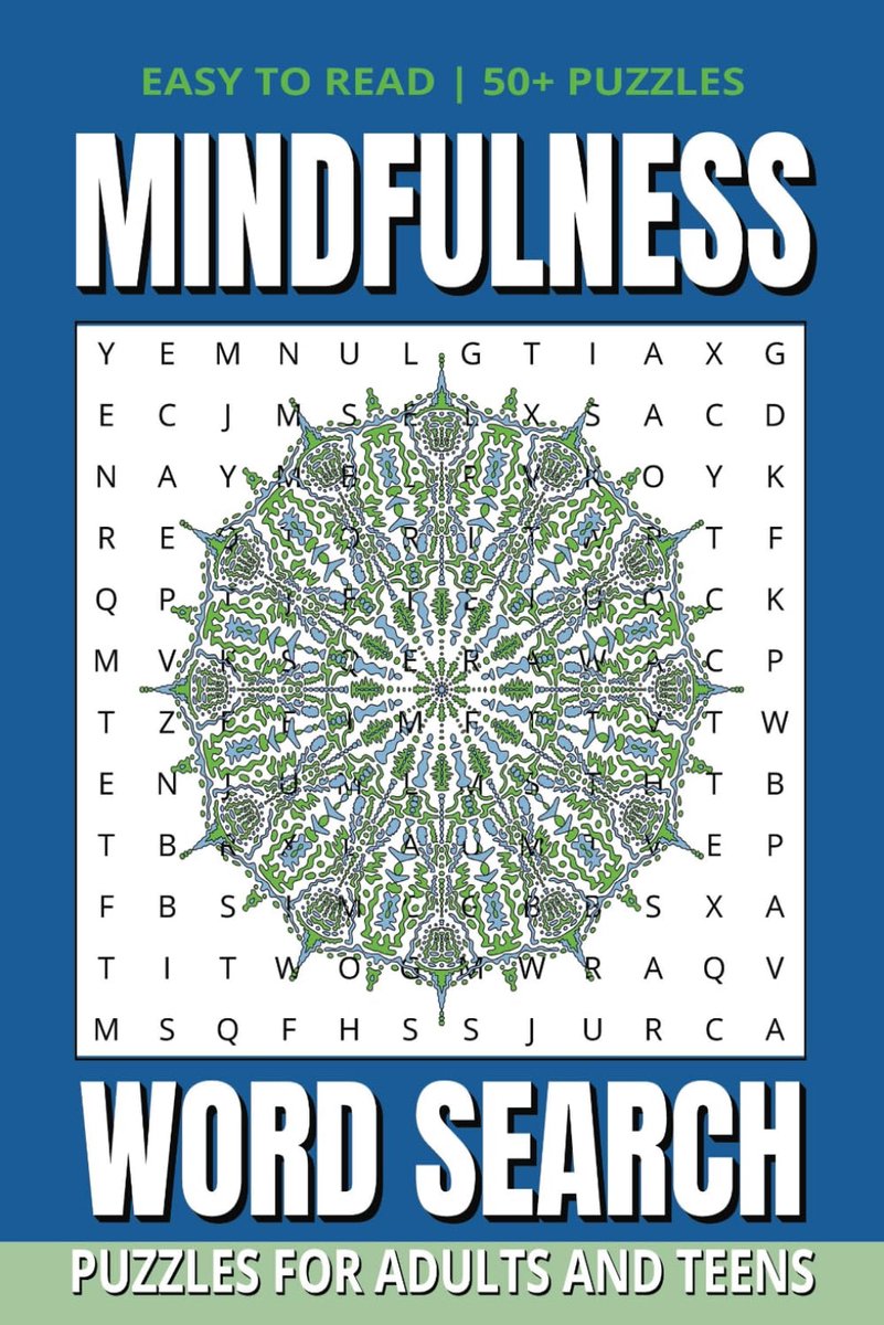 Puzzelboek Woordzoeker - Ontspanning Puzzels - Mindful Puzzelen - Makkelijk Leesbaar - 15x23 cm