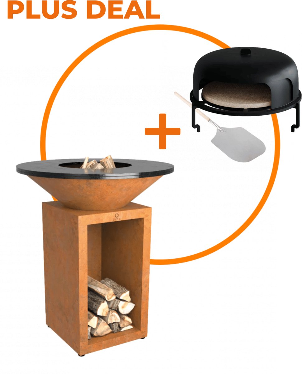 Bundel Deal: OFYR Classic Cortenstaal Storage 85 + GRATIS Pizza Oven
