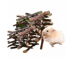Knaaghout gemaakt van 100% natuurlijke appeltakjes, geschikt voor knaagdieren - 100 g - kan gebruikt worden voor de gebitsverzorging van konijnen, cavia's, hamsters en chinchilla's.