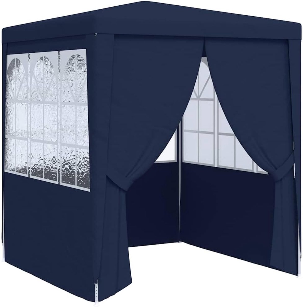 Feesttent met zijwanden - Tuinpaviljoen prieel - Buitenfeesten organiseren - Waterbestendige UV-luifel - 2x2 meter - Blauw