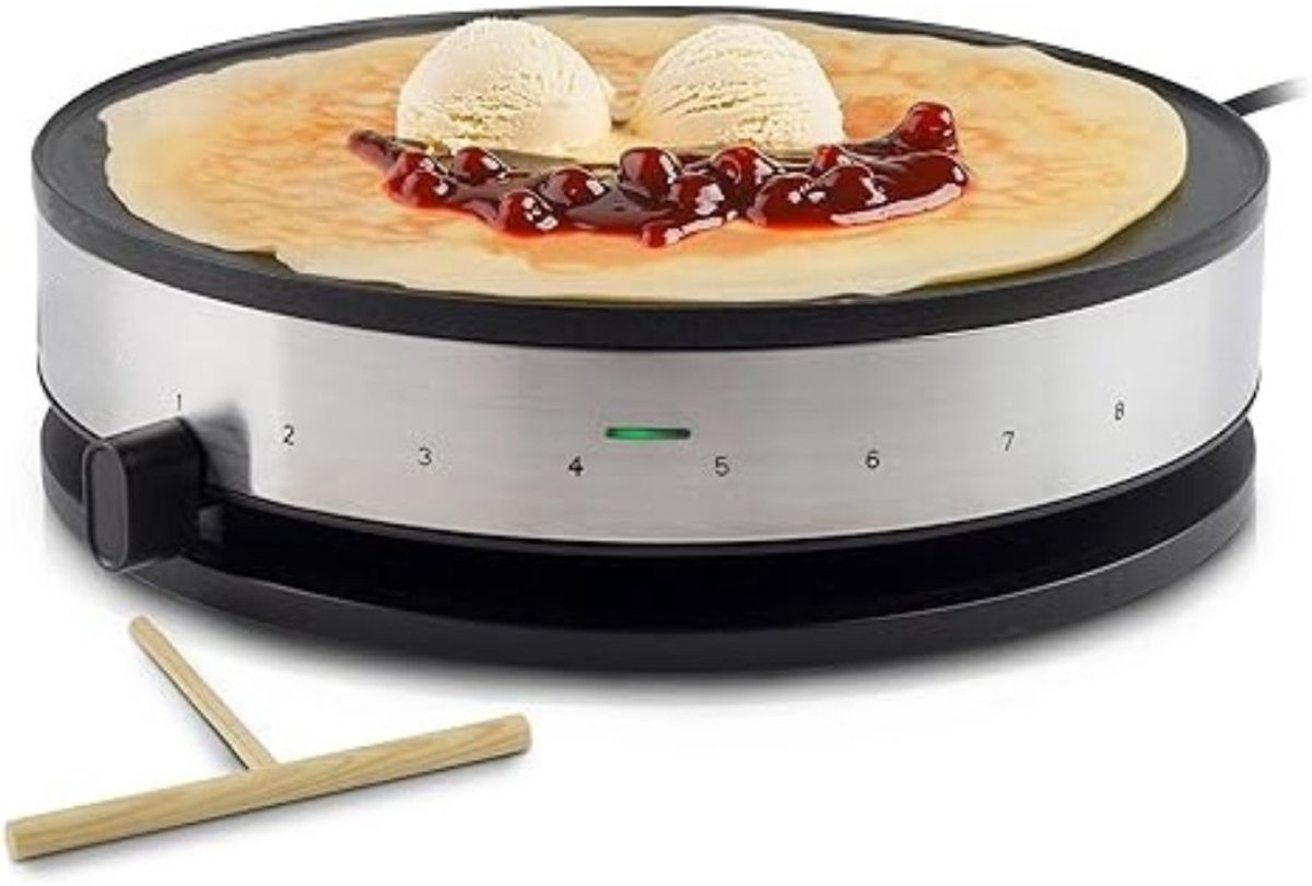 RONN® Pannenkoekenmaker - Pancake maker - Pannenkoek - Zwart - 33cm x 33cm x 10 cm