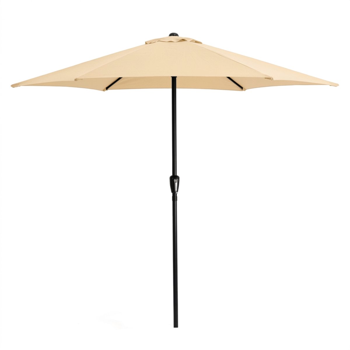ACAZA Parasol - Stokparasol - Taupe - 270 cm diameter - ALUMINIUM - Tuinparasol - Ronde Parasol - Waterdicht