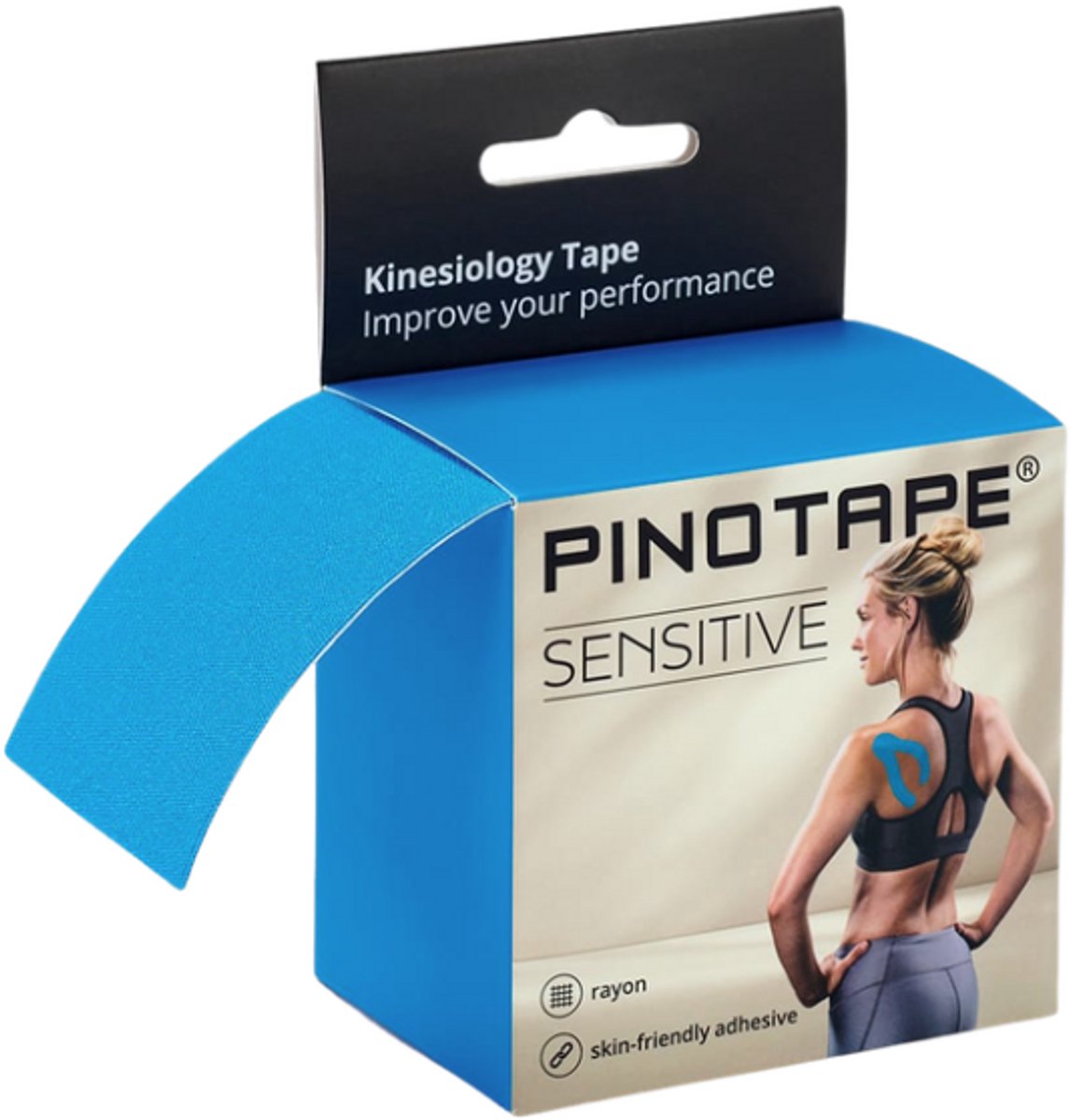 PINO - Kinesiotape Sensitive - Pino tape - Skin Friendly - Fysio tape - Blauw - Latex free