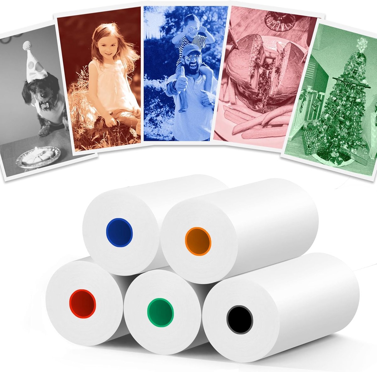 Papierrollen - Navulpapier - Kindercamera Printen - BPA-vrij Materiaal - 57 x 25 mm - Wit