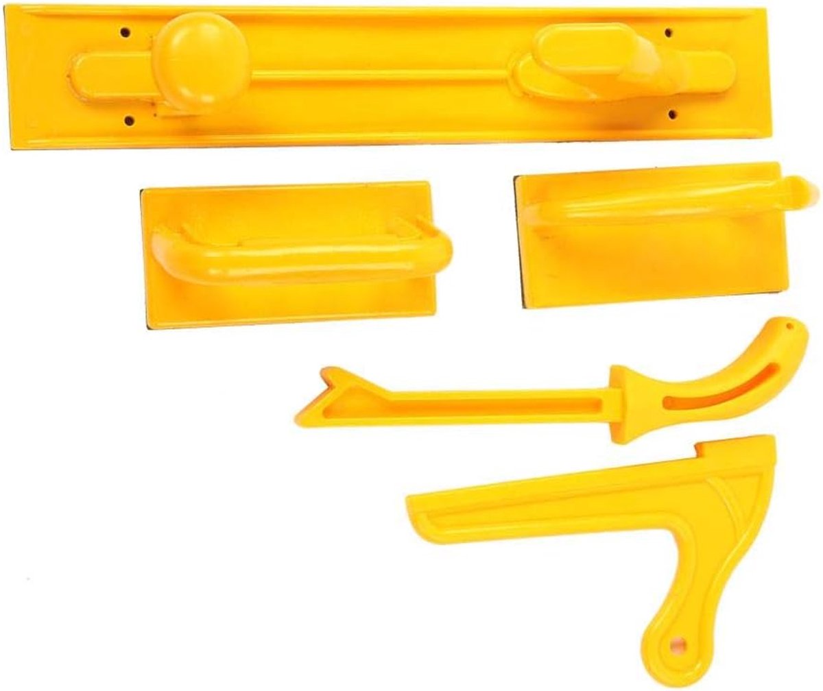 Allecto Plus - Veiligheids duwstok set van 5 stuks voor tafelzaag en cirkelzaag - Houtbewerking Accessoires Router tafel gereedschap voor tafelzaag, cirkelzaag, vandiktebank en lintzaag