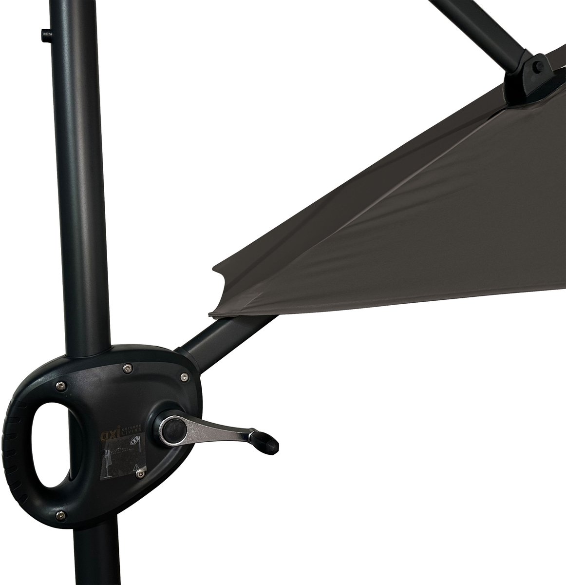 AXI Solea Zweefparasol Ø 300cm Antraciet/taupe – foto 4