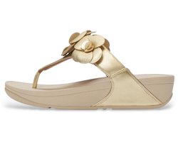 Fitflop Lulu Bloem Teen-Post Platina Sandalen
