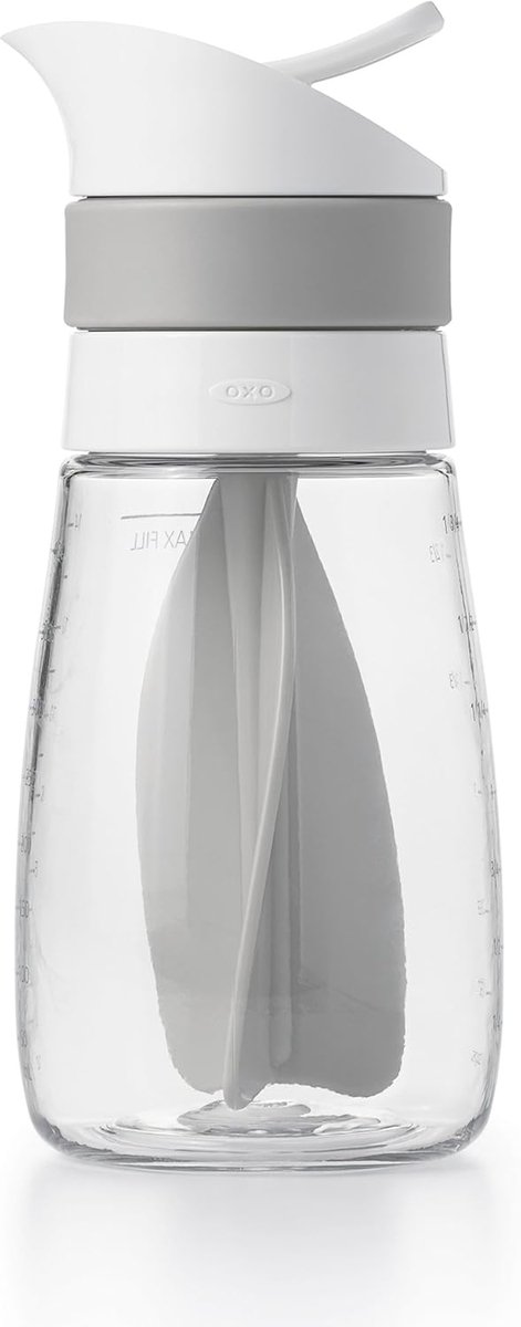 Salade Dressing Mixer - Dressing Shaker - Verse Dressings Maken - Luchtdicht Herbruikbaar - 415 ml - Grijs