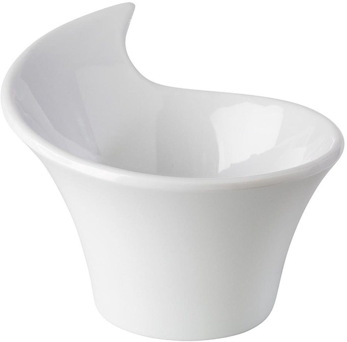Melamine Schaal - Mini Serveerschaal - Snacks Serveren - Vaatwasserbestendig - 8.5x7x6 cm - Wit