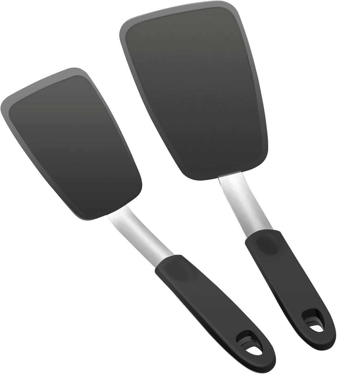 Flexibele Spatel - Keuken spatel - Koken en bakken - Hittebestendig 315°C - 30x7.5 cm - Zwart