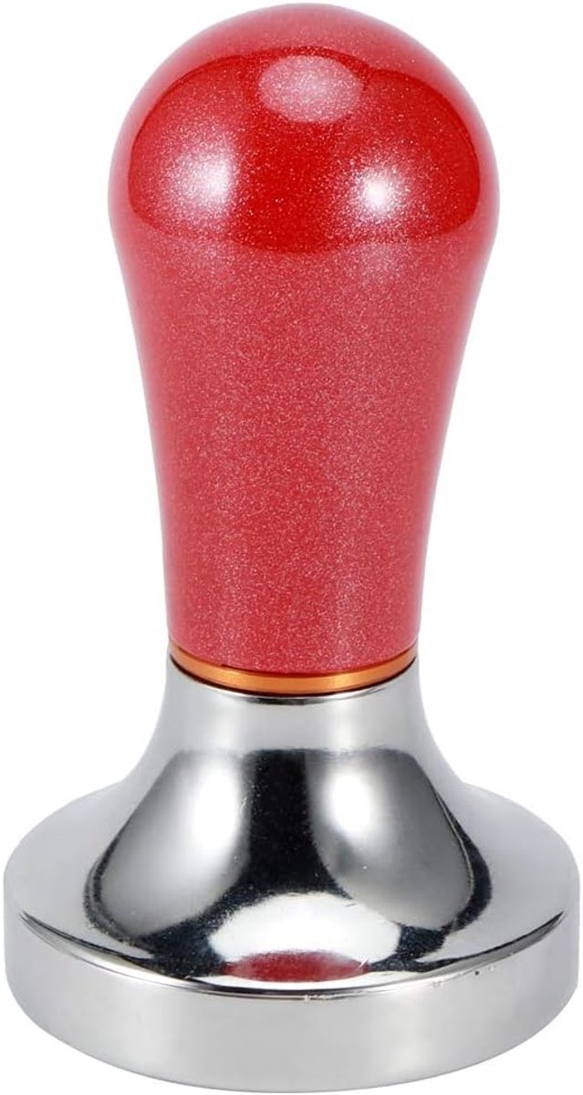 Espresso Tamper - Koffie Hamer - Barista Werk - Aluminium Legering - 57mm Diameter - Rood