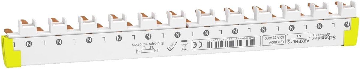 Verbindingsrail - Kamrail Klemrail - Groepen Verdelen - Eenvoudig Op Maat - 12 Modules - Antraciet