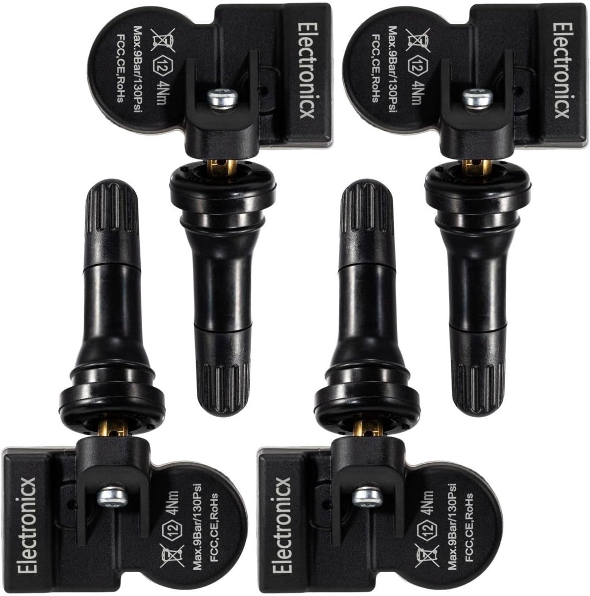 Banden Druk Sensoren - TPMS RDKS Ventielen - Voertuig Veiligheid - Voorgeprogrammeerd Direct Gebruik - 433 MHz