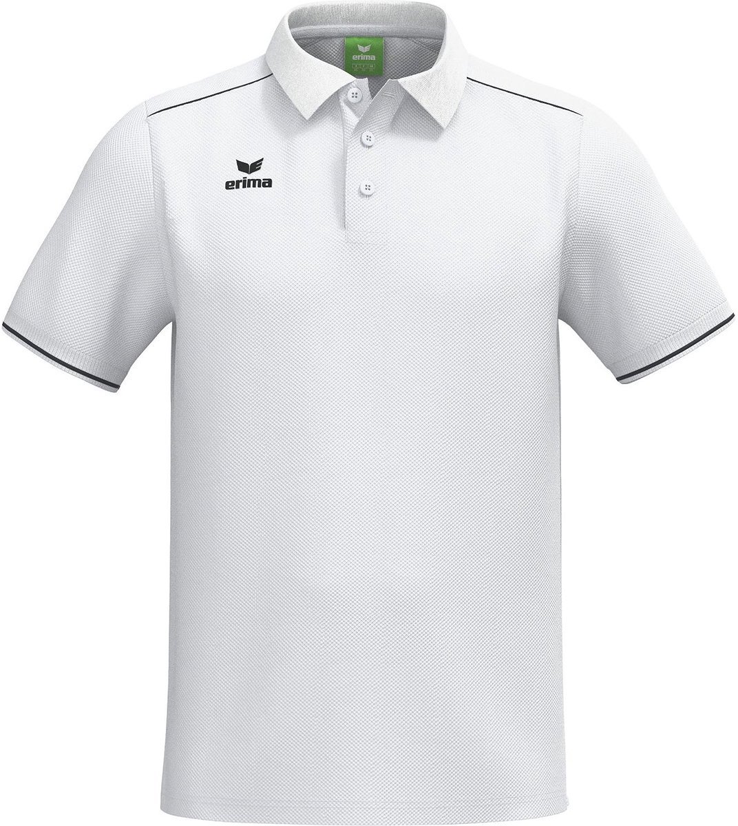 Erima Cmpt 3 Wings Polo Heren - Wit / Zwart | Maat: XL