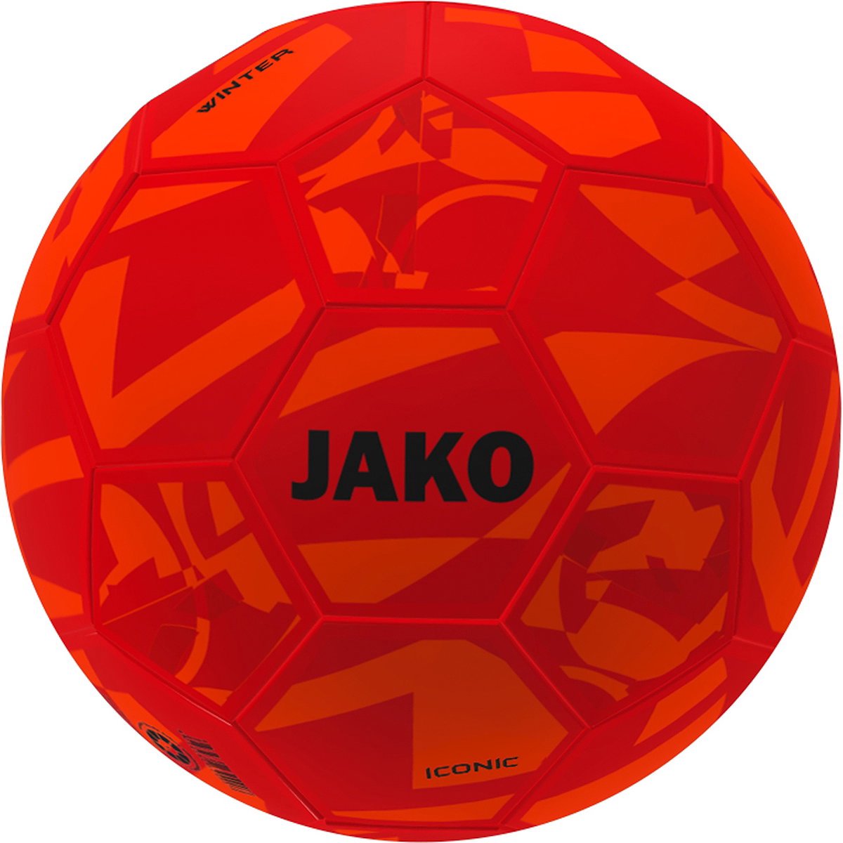 1200x1200.jpg Jako Iconic Winterbal - Oranje / Rood | Maat: 4 - Afbeelding 1