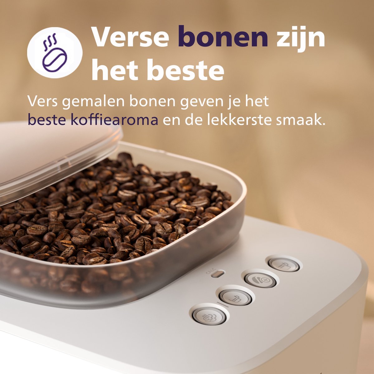 Philips BAR305/00 Baristina - Semi-Automatische Espressomachine - Pistonmachine - Koffiemachine met Bonen - Wit — afbeelding 3