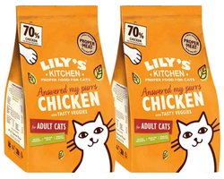 Lily's Kitchen Kattenvoer Droog Adult Kip & Groenten - 2 x 800 gr - Voordeelverpakking