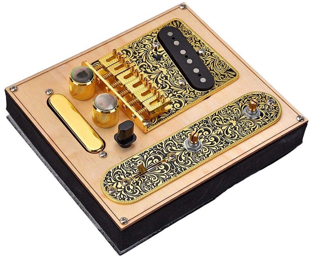 Allecto - Prewired Control Plate - Telecaster Pickups - Compleet met accessoires - Set van 3 - Voor elektrische gitaar - Geschikt voor Telecaster -...