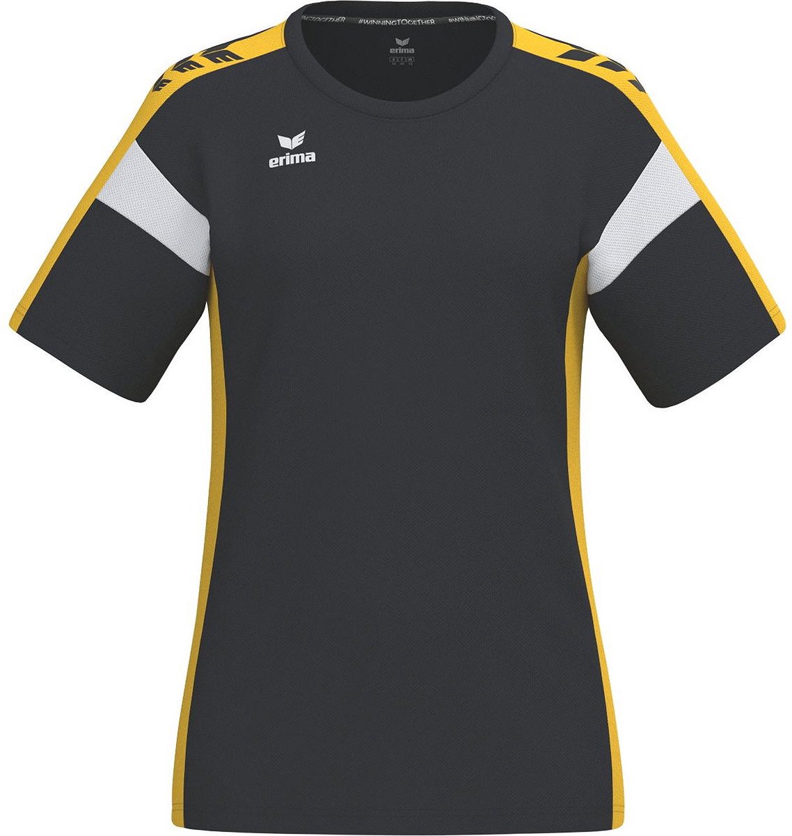 Erima Celebrate 125 T-Shirt Dames - Zwart / Geel | Maat: 42
