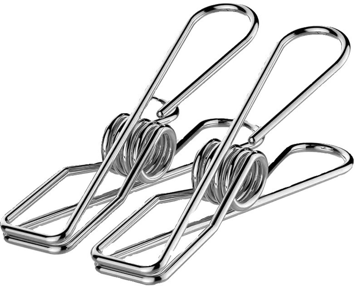 Wasknijpers en chipsclips, verpakking van 40 stuks. Duurzame en sterke metalen wasknijpers, geschikt voor waslijnen, snackzakjes, handdoeken, foto's, papier, enz. Geschikt voor thuis, in de keuken en op kantoor. 6,5 x 1,5 cm (40 clips)