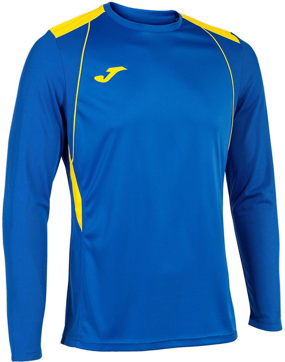 Joma Championship VII Voetbalshirt Lange Mouw Kinderen - Royal / Geel | Maat: 164