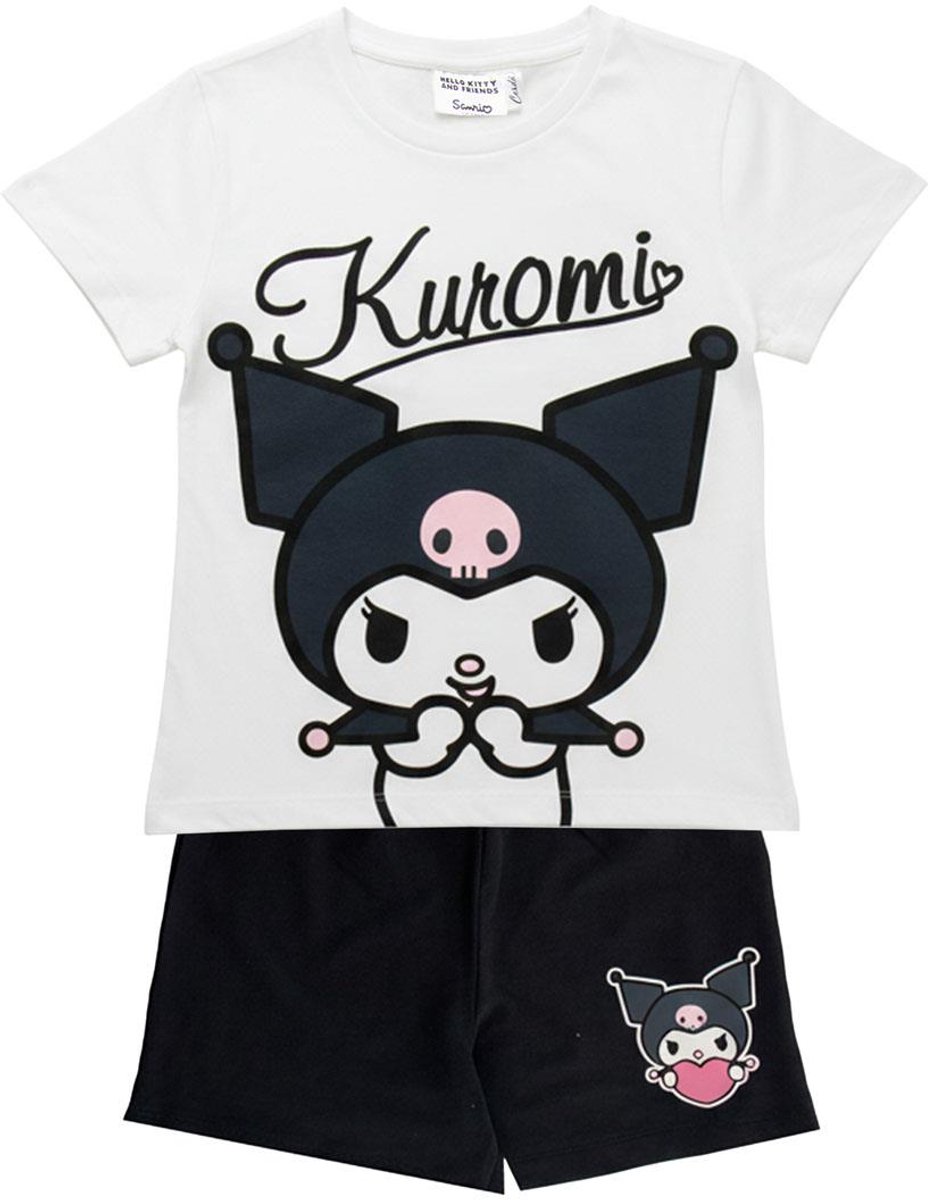 Hello Kitty Kuromi Kledingset Meisjes – T-shirt en Korte Broek – Zomer Set – Officieel Gelicenseerd