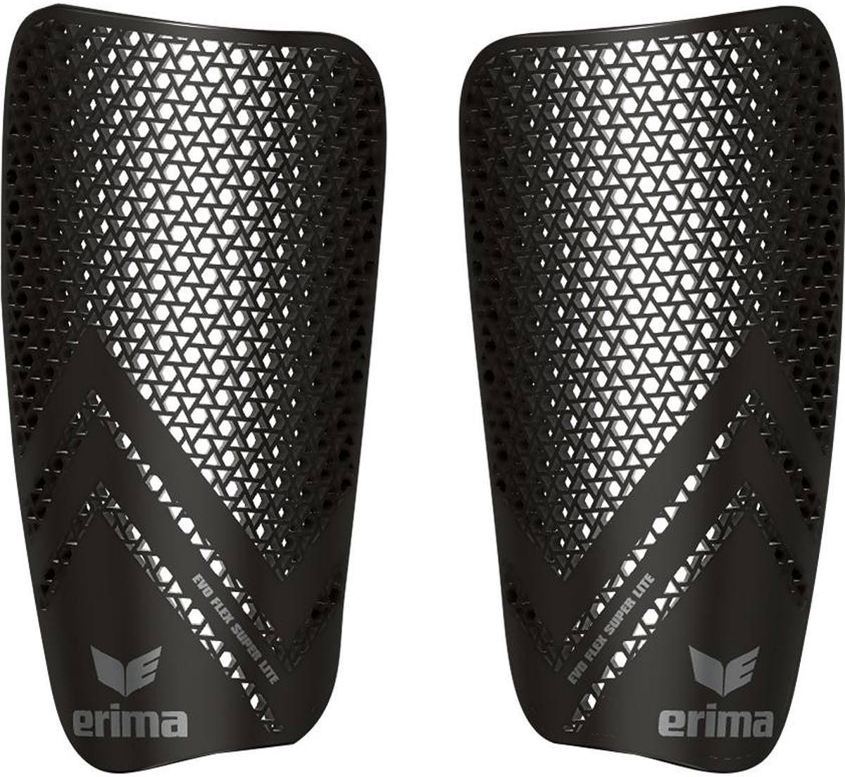 Erima Evo Flex Superlite Scheenbeschermer - Zwart / Zilver | Maat: S