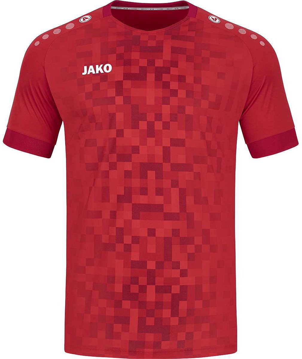 Jako Pixel Shirt Korte Mouw Kinderen - Sportrood | Maat: 140