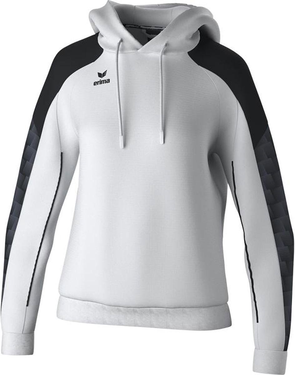 Erima Evo Star Sweatshirt Met Capuchon Dames - Wit / Zwart | Maat: 40