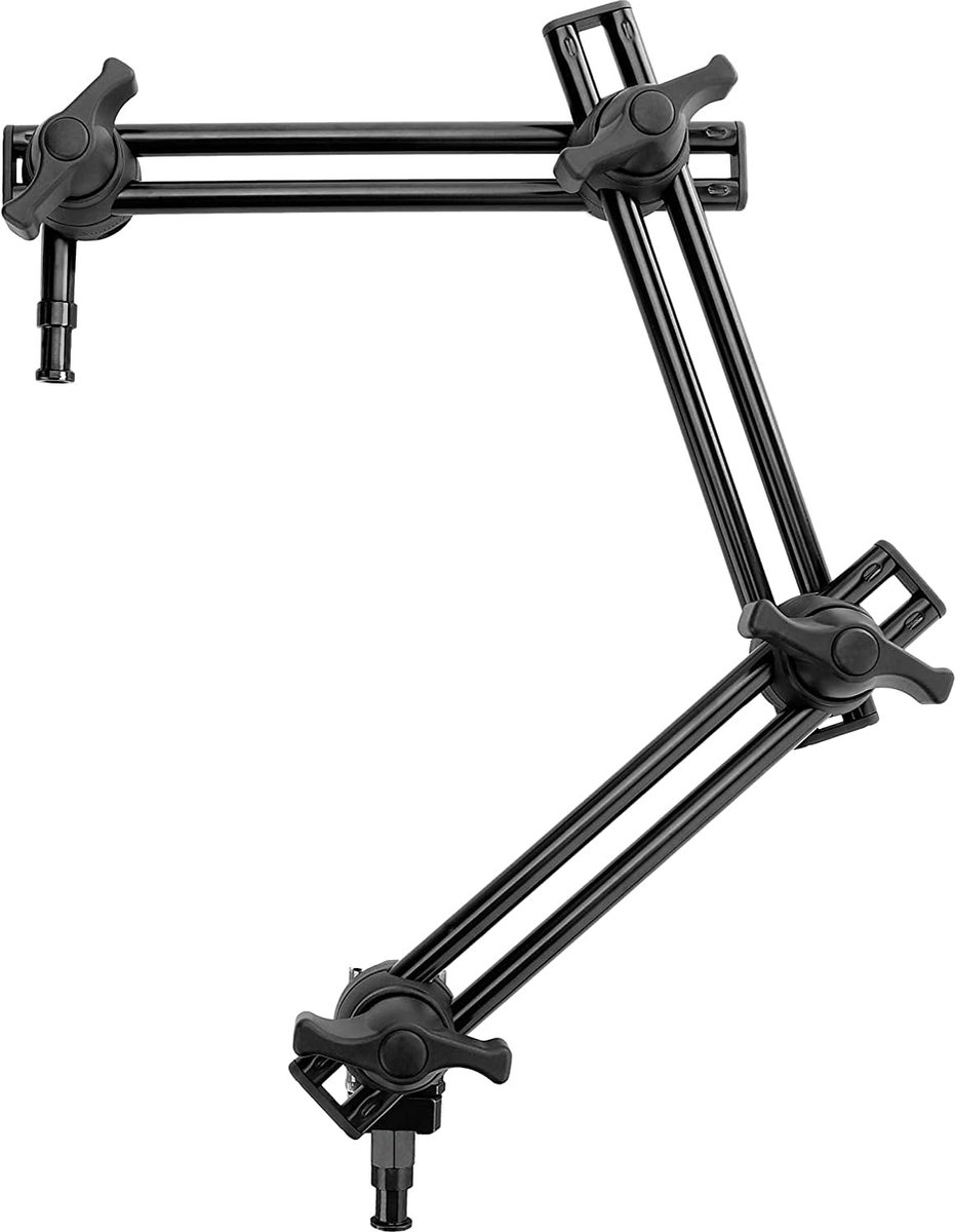 Scharnierende Arm - Verstelbare Arm - Camera Positionering - Drie Secties - 87 cm Max Lengte - Zwart
