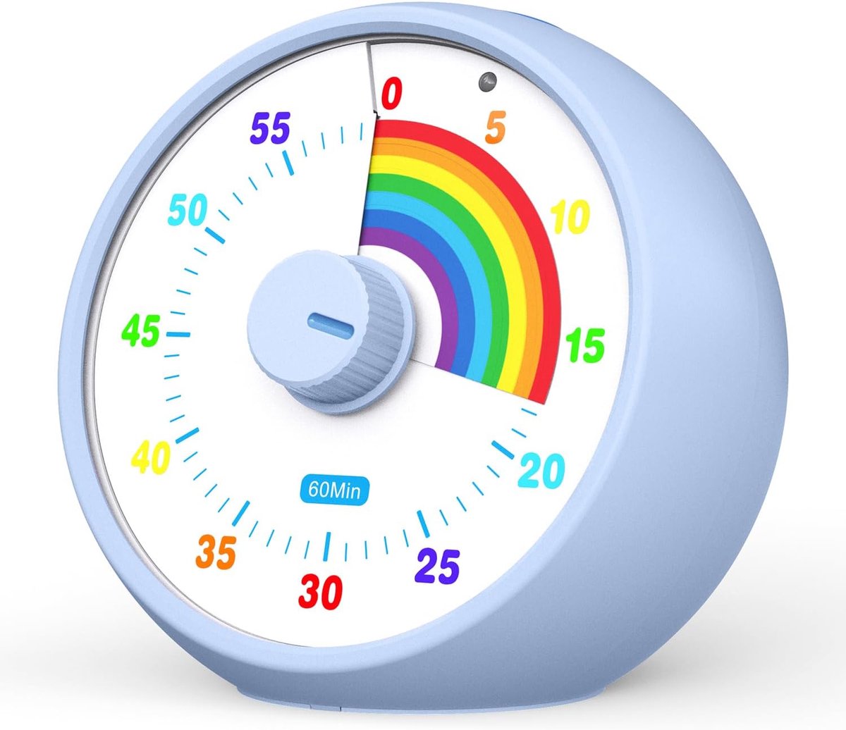 Visuele Timer - Afteltimer Kinderen - Tijd Management - Stille Werking - 8x7x8 cm - Aquamarijn