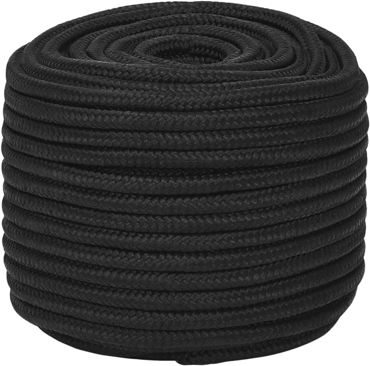 Boottouw Polypropyleen - Gevlochten Koord - Varen en Zeilen - Sterk en Duurzaam Materiaal - 14 mm 25 m - Zwart